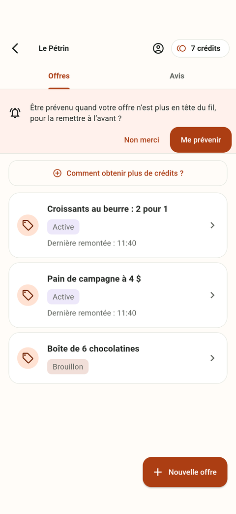 L'espace du commerçant