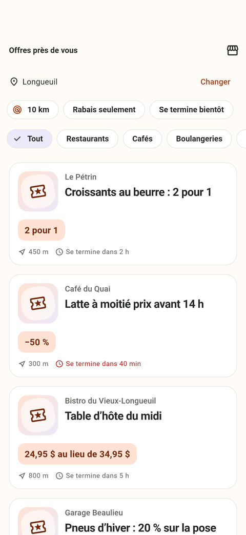 Le fil des offres dans Rabais